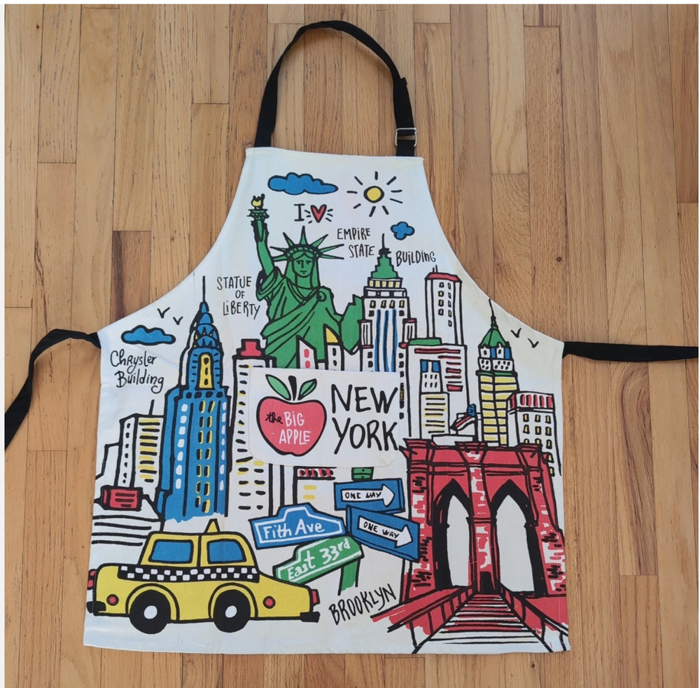 BIG APPLE NYC Statue of Liberty Adjustable Apron Souvenir New York City Chef USA